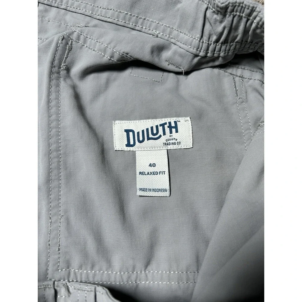 Duluth Trading Co. | Light Gray Cargo Shorts w/Elastic Waist Men's 40 Relax Fit